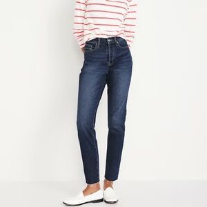 Old Navy High-Waisted OG Straight Ankle Jeans in Dark Wash